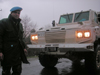 Abkhazia - Inguri River/Gali: UNOMIG soldier - UN peace keeper - United Nations Observer Mission in Georgia - photo by A.Kilroy