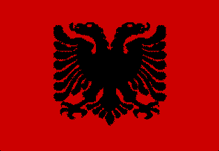 Albanian flag (Shqiperia / Albanien / Albanie)