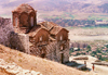 Albania / Shqiperia - Berat / Barat / Berati: Orthodox Church of St. Mary of Vllaherna on the hill above the town - Byzantine church - Unesco world heritage site - photo by G.Frysinger