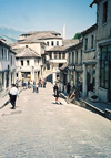 Albania / Shqiperia - Gjirokaster / Gjirokastra: street scene - old Ottoman town - Unesco world heritage list - photo by J.Kaman