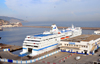 Oran, Algeria / Algrie: harbor - Bassin d'Arzew - Alicante ferry El Djazair II and Harbour Station - photo by M.Torres | le port - Bassin d'Arzew - ferry pour Alicante, l'El Djazair II - Gare Maritime