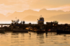 Algeria / Algrie - Bejaia / Bougie / Bgayet - Kabylie: fishing harbour with the Babor mountains in the background | port de pche - au fond la chane montagneuse des Babor - photo by M.Torres