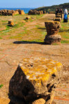 Tipaza, Algrie: mosaics and Corinthian capitals - Great Christian Basilica - Tipasa Roman ruins, Unesco World Heritage site | mosaques et chapiteaux corinthiens - Grande Basilique Chrtienne - ruines romaines de Tipasa, Patrimoine mondial de l'UNESCO - photo par M.Torres