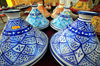 Tipaza, Algeria / Algrie: tagine pots, made of glazed clay | tajines - marmites traditionnelles en terre cuite vernisse - photo by M.Torres