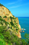 Boumachou - Tipaza wilaya, Algeria / Algrie:  cliffs over the Mediterranean sea, along the W109 road | falaises sur la Mer Mditerrane, le long de la route W109 - photo by M.Torres