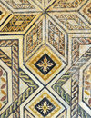 Cherchell - Tipasa wilaya, Algeria / Algrie: museum - mosaic displaying geometrical motives | muse - mosaque affichant motifs gomtriques - photo by M.Torres