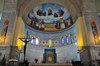 Alger - Algrie: Basilique Notre-Dame d'Afrique - abside central, autel et la Vierge Noire dans le presbytre - photo par M.Torres