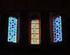 Alger - Algrie: Basilique Notre-Dame d'Afrique - vitraux de la lanterne en dessous de la coupole - photo par M.Torres