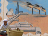 Algeria / Algerie - Ouargla / Wargla: Oil industry billboard - photo by J.Kaman