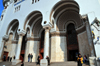 Alger - Algrie: la Grande Poste - arcades de l'entre - style colonial no-mauresque - photo par M.Torres