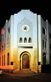 Alger - Algrie: immeuble de la poste, place de la Grande Poste - nuit - photo par M.Torres
