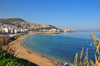 Algiers / Alger - Algeria: the Mediterranean and Bab El Oued - Padovani and  Rmila beaches with Z'ghara and Bologhine in the background | la Mditerrane et Bab-el-Ouad - plages Padovani et Rmila / Nelson - Zeghara et Bologhine au fond - photo by M.Torres