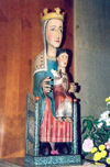 Andorra la Vella: St Esteve Church / Esglsia de St. Esteve - sad Virgin - religious art (photo by M.Torres)