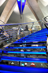 Escaldes-Engordany, Andorra: Caldea thermal spa and wellness resort - interior architecture - neon blue stairs - Centre Termoldic Caldea - photo by M.Torres