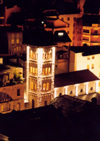 Andorra - Escaldes-Engordany: the Church - nocturnal - Esglsia de Sant Pere Mrtir - photo by M.Torres