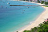 Sandy Ground, Anguilla: beach and the pier of Anguilla's main harbour - Road Bay - photo by M.Torres