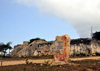 The Valley, Anguilla: ruins of the Old Court House and jail, torn apart by Hurricane Alice in 1955 - Crocus Hill, the island's highest point - photo by M.Torres