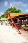 Shoal Bay East beach, Anguilla: beach bar with the Argentinean flag - Madeariman - photo by M.Torres