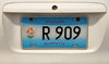 Blowing Point, Anguilla: Anguillian car license plate - 'Rainbow City' - photo by M.Torres