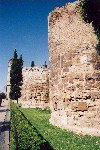 Aragon - Zaragoza / Saragossa / ZAZ: Roman walls  / Murallas Romanas - Avenida Cesar Augusto (photo by M.Torres)