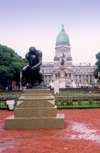 Argentina - Buenos Aires: Plaza del Congreso / the Congress and the thinker statue (photo by Miguel Torres)