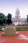 Argentina - Buenos Aires: Plaza del Congreso / the Congress and the thinker statue (photo by Miguel Torres)