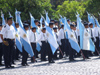 Argentina - Salta - Day of the Cuerpo infantil de policia - children in police uniform with Argentinean flags - images of South America by M.Bergsma