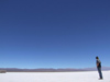 Argentina - Salta province - Salinas Grandes - horizon - man and salt - images of South America by M.Bergsma