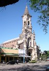 Argentina - Rafaela (Santa F province): cathedral of San Rafael - Catedral San Rafael - Av. Hiplito Yrigoyen - photo by Captain Peter