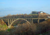 Armenia - Yerevan: Kievyan Bridge over the Hrazdan river and the Karen Demirchian Sports & Concert complex - photo by S.Hovakimyan