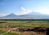 Armenia - Khor Virap, Ararat province: view of Mount Ararat and the Ararat valley - photo by A.Ishkhanyan