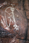 Australia - Kakadu National Park (NT): Aboriginal rock art - alien? - photo by  Picture Tasmania/Steve Lovegrove