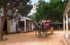 Swan Hill, Victoria, Australia: pioneer settlement - wagon - photo by G.Scheer