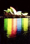 Australia - Sydney Opera House at night - architect: Jorn Utzon (New South Wales) (photo by Rod Eime)