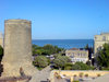 Azerbaijan - Maiden's tower and the Caspian sea (Gyz Galassy) - Unesco world heritage site - photo by N.Mahmudova