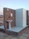 Azerbaijan - Bilgah / Bilgeh - Absheron peninsula - Baki Sahari: roof-less, wall-less WC - photo by N.Mahmudova