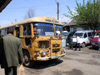 Azerbaijan - Lankaran / Lenkoran: bus leaving Lankoran - near the Bazaar - public transportation - photo by F.MacLachlan