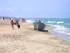 Azerbaijan - Pirshaga - Absheron peninsula - Baki Sahari: northern side of Absheron on a sunny day - beach - Caspian sea - photo by F.MacLachlan