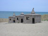 Azerbaijan - Pirshaga / Pirshagi settlement- Absheron peninsula - Baki Sahari: beach huts - resort Pirshagi - Caspian sea - photo by F.MacLachlan