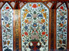 Sheki / Shaki - Azerbaijan: Sheki Khans' palace - Khansarai - panel with birds and flowers - photo by N.Mahmudova