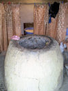 Baku, Azerbaijan: tendir oven - cylindrical clay oven powered by charcoal - tandoor - photo by G.Monssen