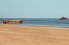 Azerbaijan - Sumgait: not quite the usual beach train! - Caspian sea - photo by M.Torres