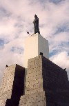 Azores / Aores - Praia da Vitria: monumento ao Sagrado Corao de Maria /  the Sacred Heart of Mary monument - photo by M.Durruti