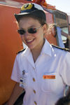 42 Bahamas - Half Moon Cay - close up of female cruise ship officer, no model relase (photo by David Smith)