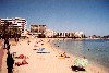 Ibiza / Eivissa: Santa Eulalia del Rio / Sta Eulria des Riu - the beach