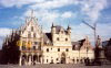 Belgium - Mechelen / Malines (Flanders, Antwerpen province): Palace of the Great Council / Grote Markt, right: Margaret of Austria  (photo by M.Torres)