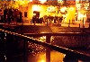 Belgium - Gent/Gand/Ghent (Flanders / Vlaanderen - Oost-Vlaanderen province): a web over the canal - nocturnal view (photo by Asya Umidova)