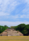 Altun Ha Maya city, Belize District, Belize: Plaza A - pyramid A-3 - Mayan temple of wind - photo by M.Torres