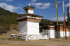 Bhutan - Paro dzongkhag - Lango village - line of stupas at Lango chorten, near Paro - photo by A.Ferrari