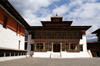 Bhutan - Thimphu - inside Trashi Chhoe Dzong - building with porch - photo by A.Ferrari